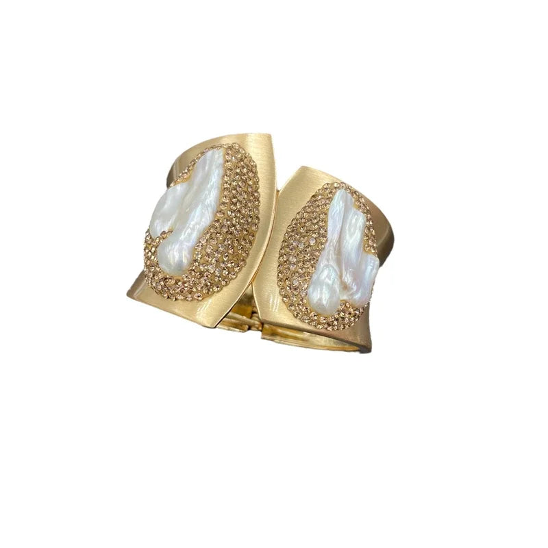 Natural Baroque Freshwater Pearl Cuff Bracelet