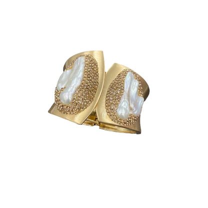 Natural Baroque Freshwater Pearl Cuff Bracelet