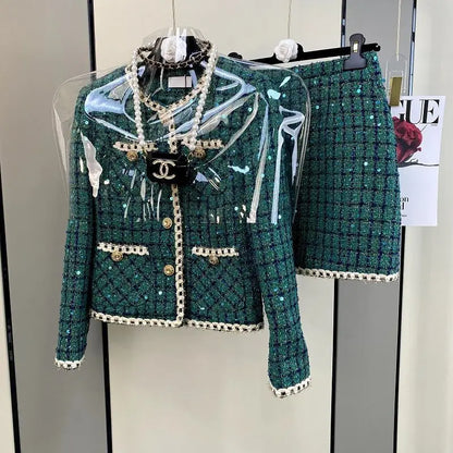 Ludovica Tweed Jacket Set