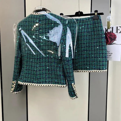 Ludovica Tweed Jacket Set
