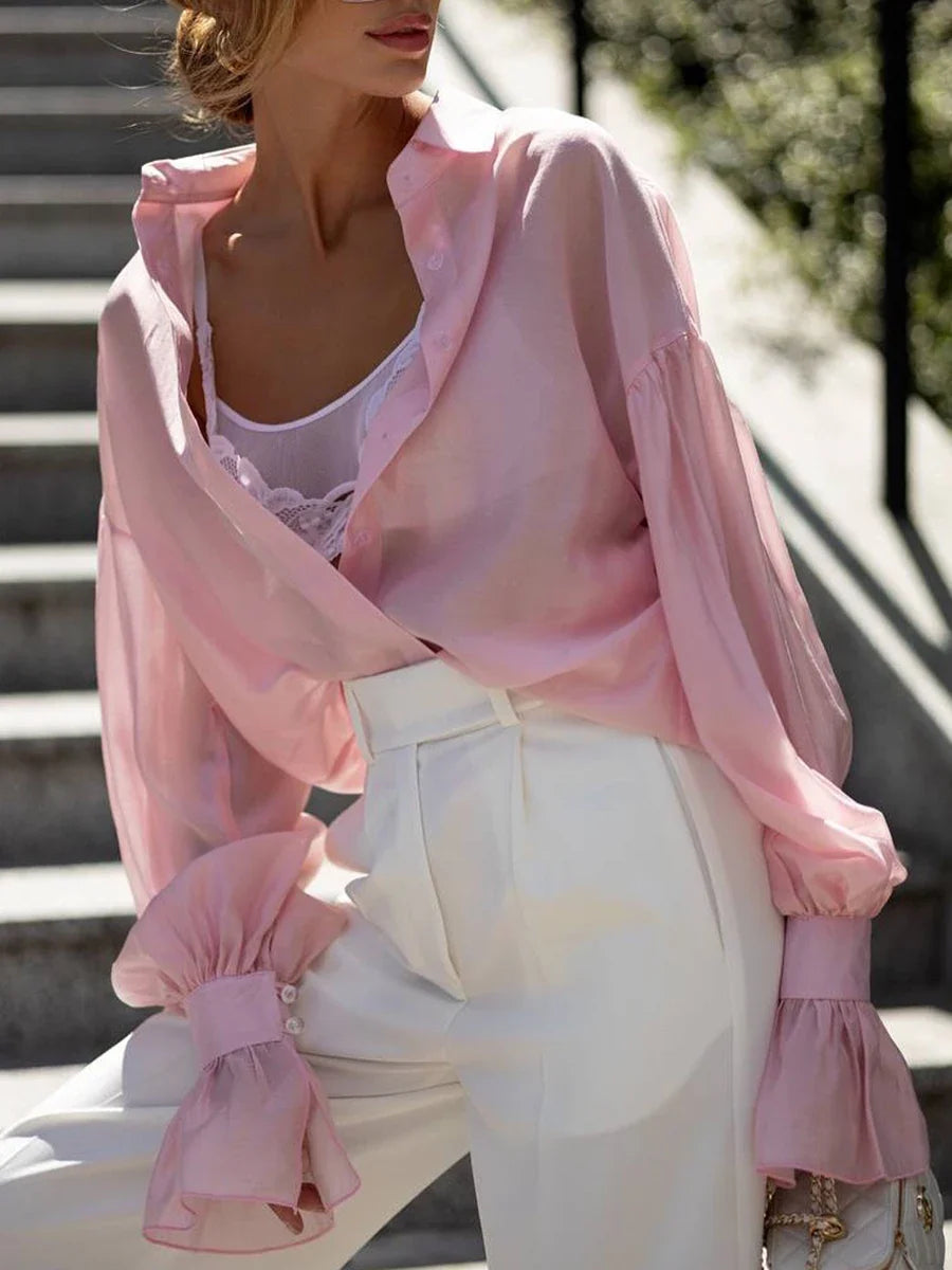Giulia Oversized Button Blouse