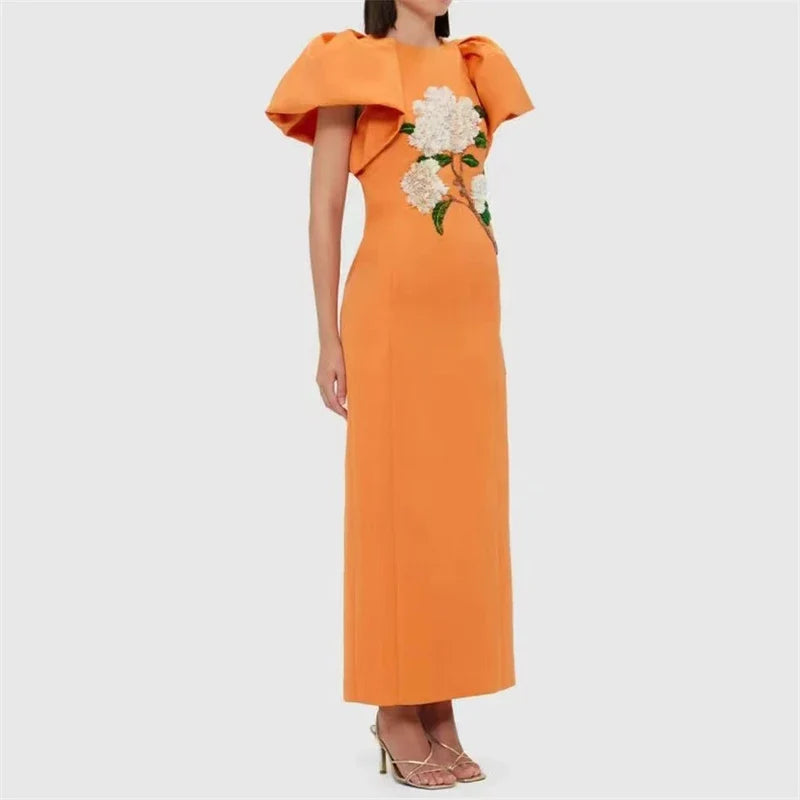 Pasithea Beaded Maxi Dress