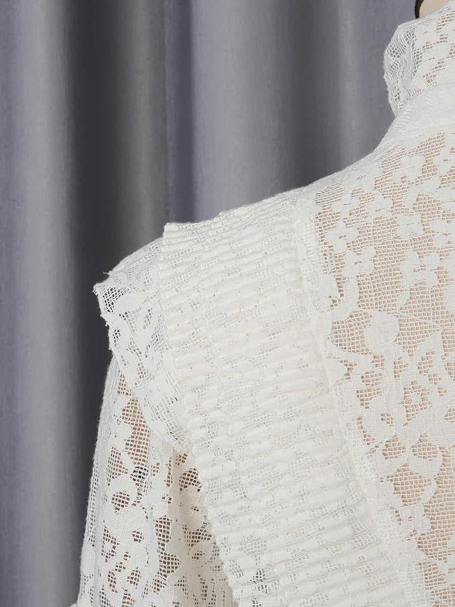 Crown Lace Turtleneck Dress