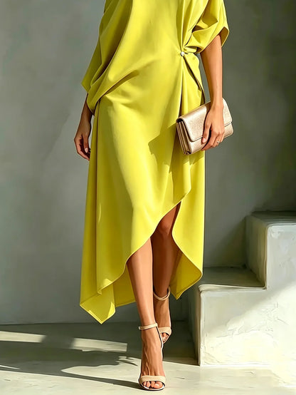 Rhea Off Shoulder Asymmetrical Dress