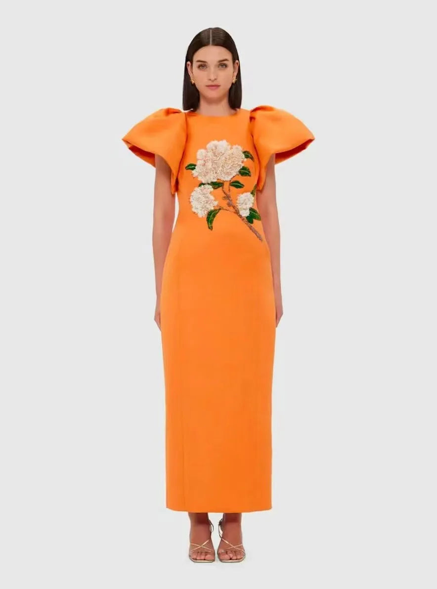 Pasithea Beaded Maxi Dress
