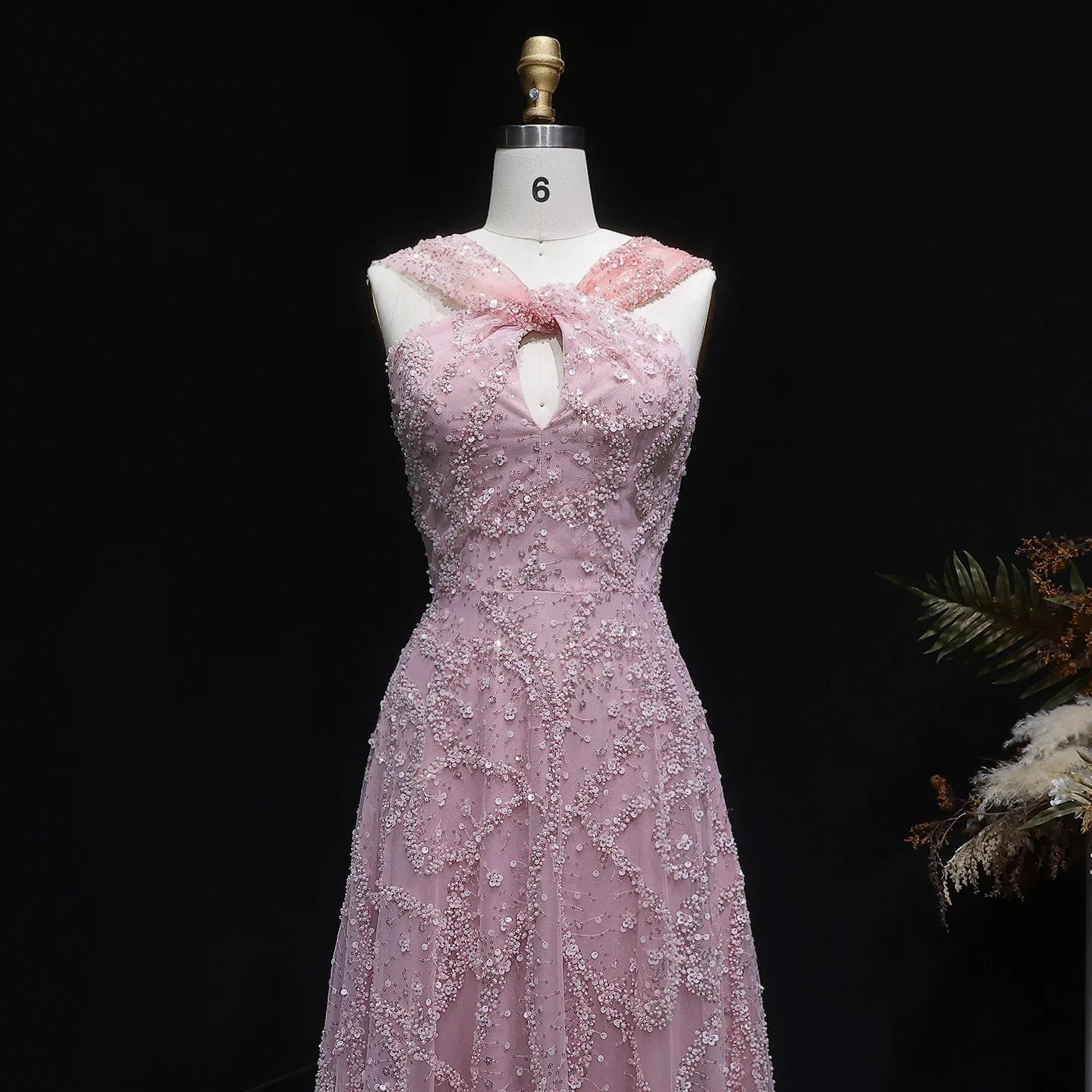 Olyssia Beaded Evening Dress