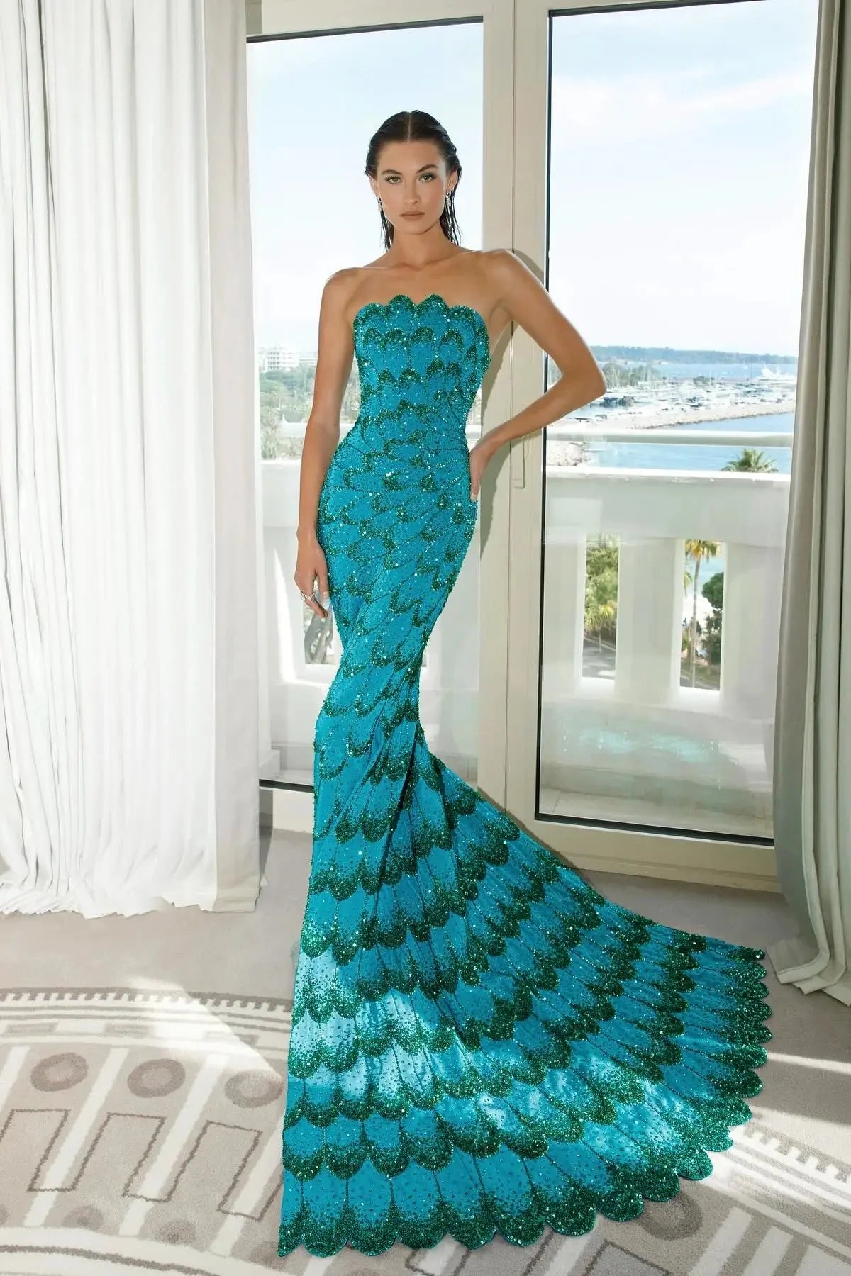 Annina Strapless Evening Gown