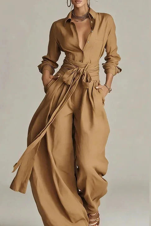 Regent Belted Pants Suit