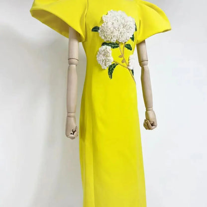 Pasithea Beaded Maxi Dress
