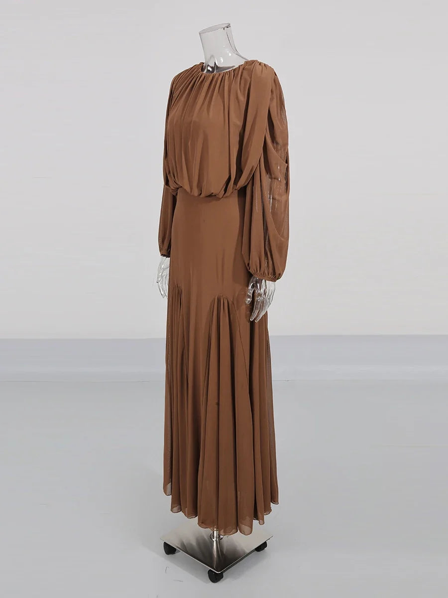 Domitia High Waist Maxi Dress