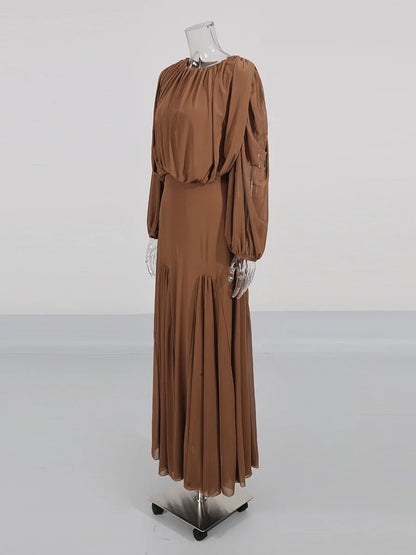 Domitia High Waist Maxi Dress