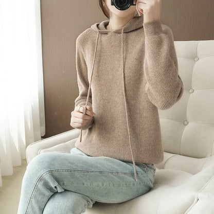 Serene Knit Relaxed Ribbed Hoodie