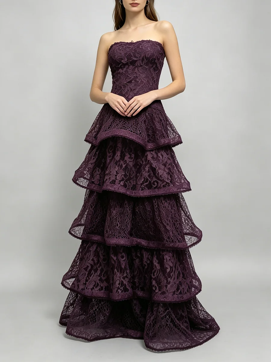 Shadow Lace Maxi Dress