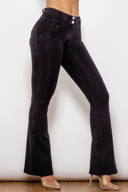 Shascullfites Buttoned Flare Jeans