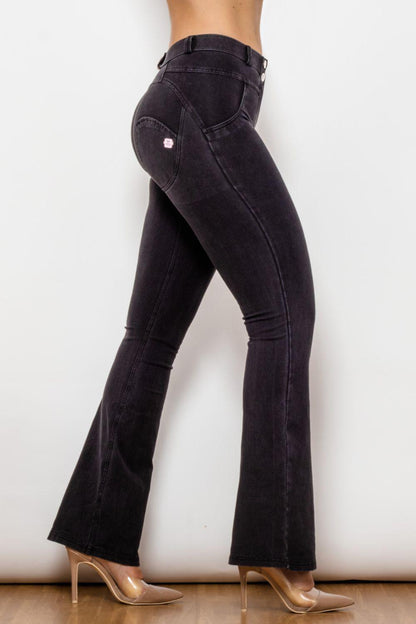 Shascullfites Buttoned Flare Jeans