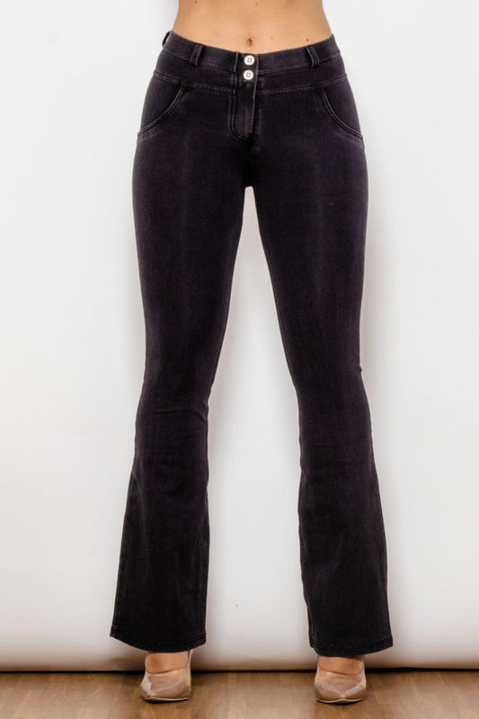 Shascullfites Buttoned Flare Jeans