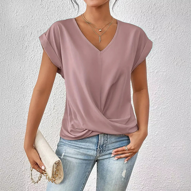 Sofia Amoretti Casual Top with Draped Front
