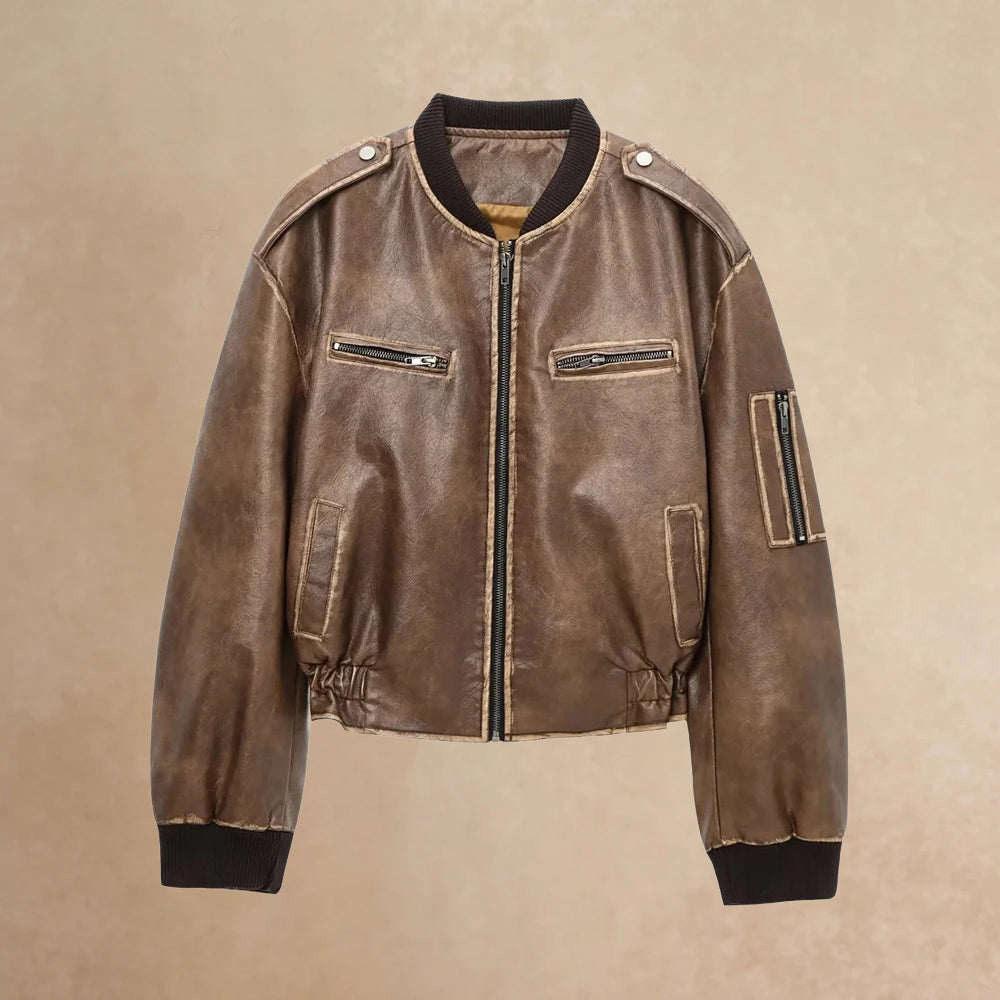 Sofia Amoretti Chic Leather Jacket