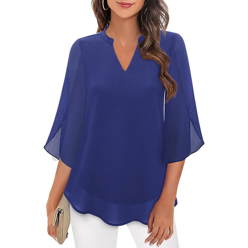 Sofia Amoretti Chiffon Flowing Blouse