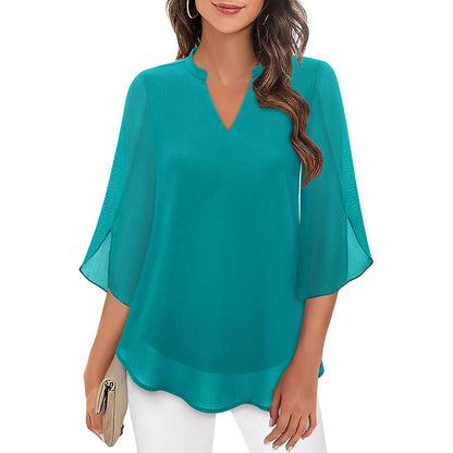 Sofia Amoretti Chiffon Flowing Blouse