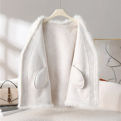 Sofia Amoretti Faux Fur Coat with Tie Belt