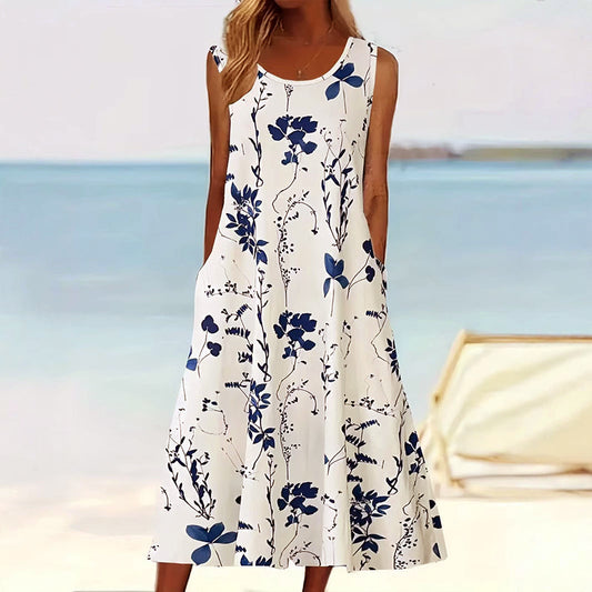Sofia Amoretti Floral Sleeveless Midi Dress
