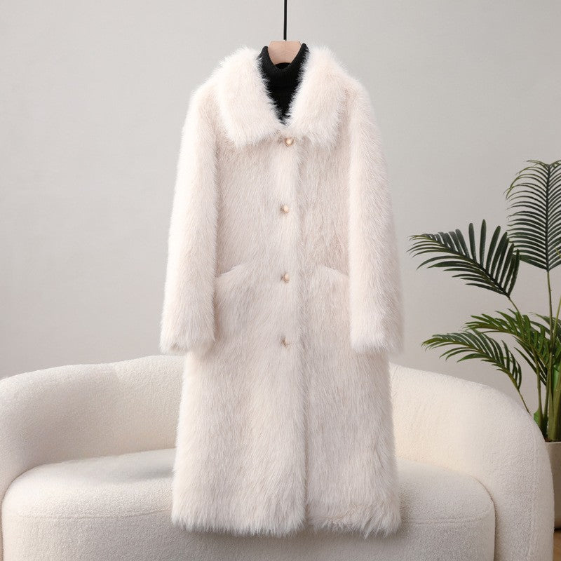 Sofia Amoretti Longline Faux Fur Coat