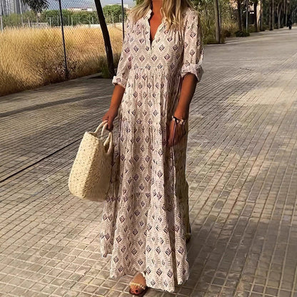 Sofia Amoretti Maxi Dress with All-Over Print