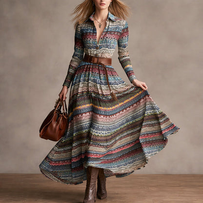 Sofia Amoretti Multicolor Bohemian Pattern Maxi Dress