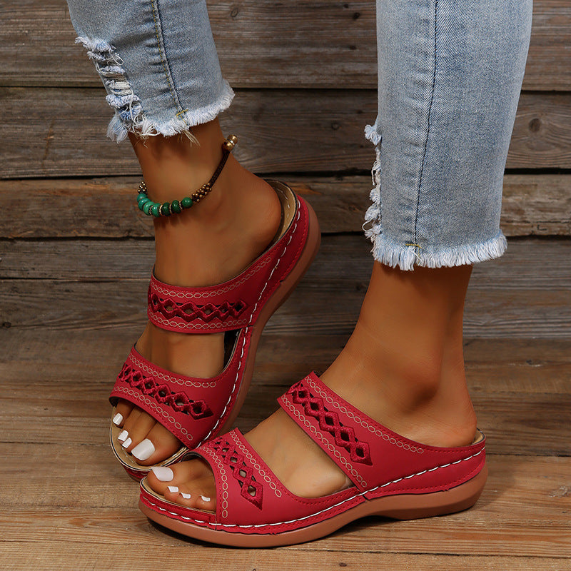 Sofia Amoretti Sandals with Decorative Cutout Straps