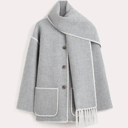 Manteau écharpe en laine Sofia Amoretti