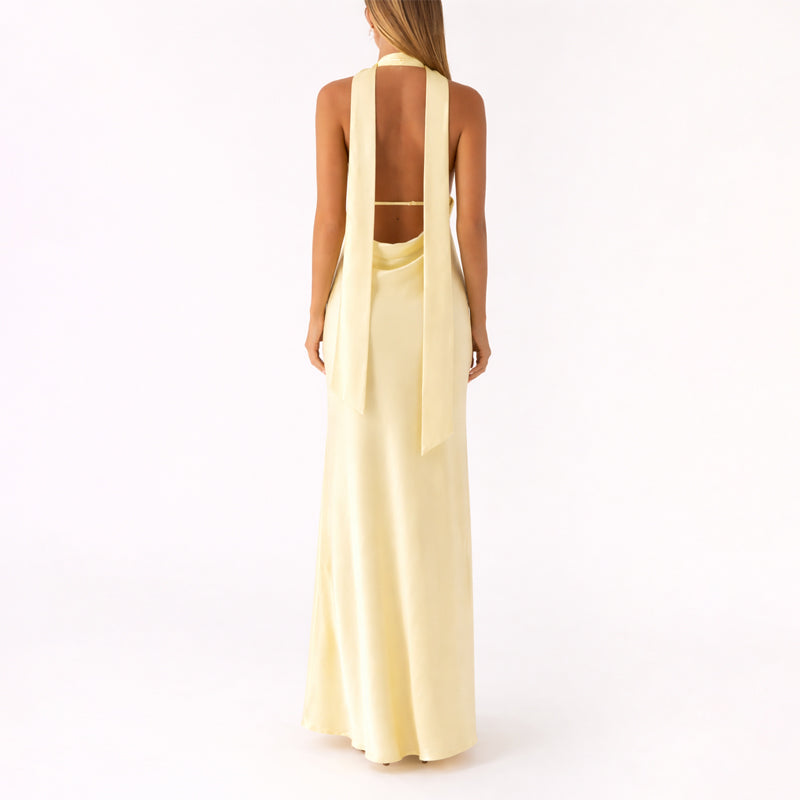 Sofia Amoretti Halter Neck Maxi Dress