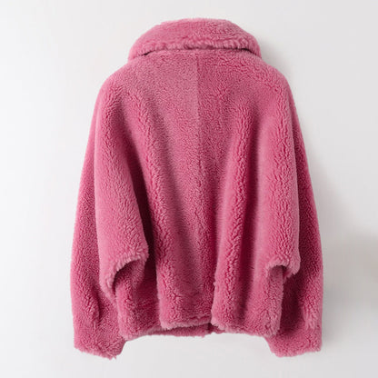 Manteau en peau lainée de luxe Sofia Amoretti