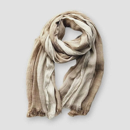 Two Tone Textured Fringe Scarf