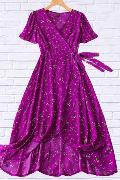 Magenta Mania Wrap Dress