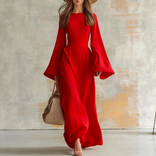 Valentina Rossi Bell Sleeve Maxi Dress