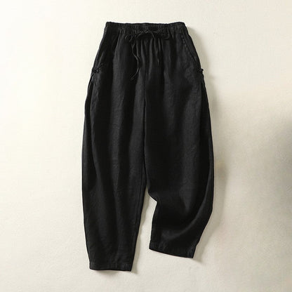 Valentina Rossi Boho Loose Fit Pants with Elastic Waist