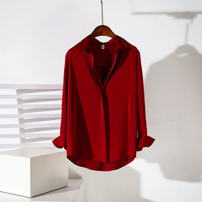 Valentina Rossi Elegant Draped Button Blouse