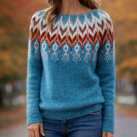 Valentina Rossi Fair Isle Style Knit Sweater