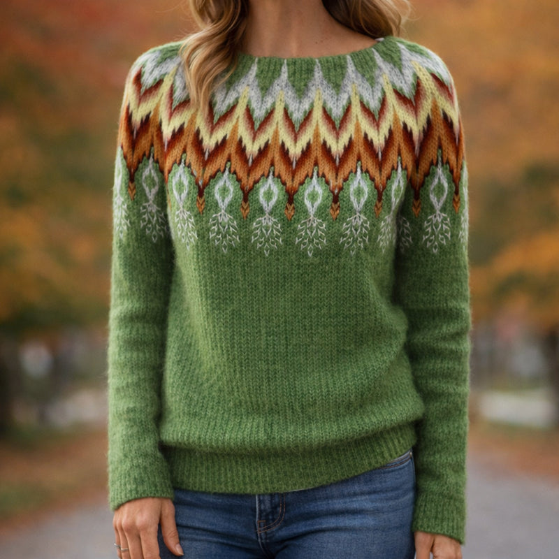 Valentina Rossi Fair Isle Style Knit Sweater