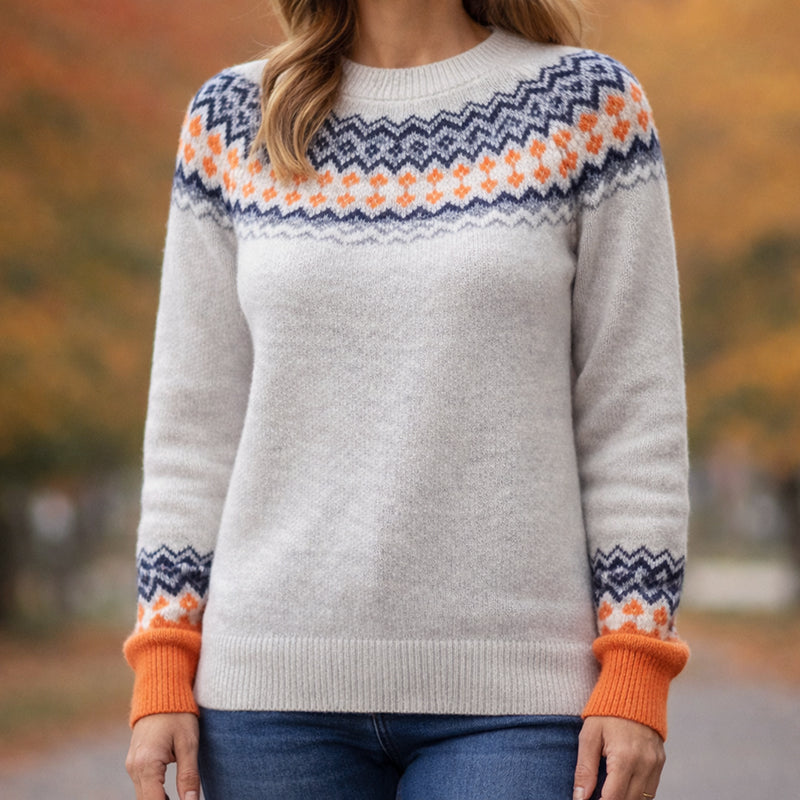 Valentina Rossi Fair Isle Style Knit Sweater