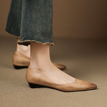 Valentina Rossi Genuine Leather Pointed Flats