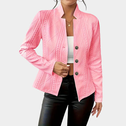 Valentina Rossi Geometric Pattern Fitted Blazer