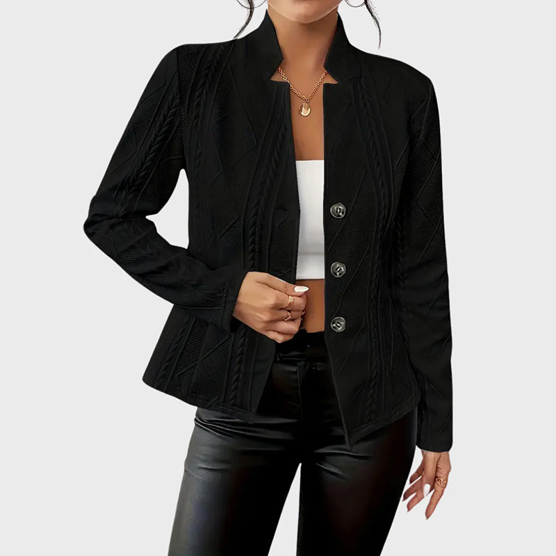 Valentina Rossi Geometric Pattern Fitted Blazer