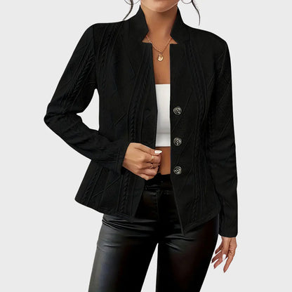 Valentina Rossi Geometric Pattern Fitted Blazer