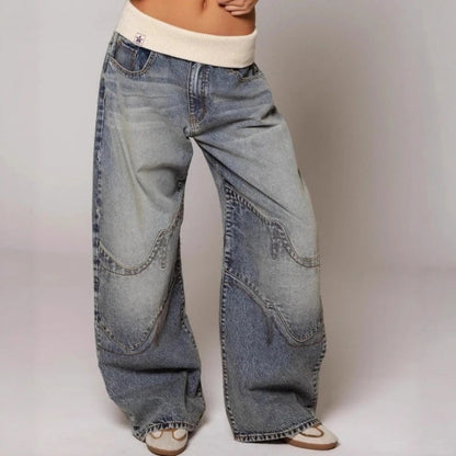 Valentina Rossi Low-Waist Baggy Jeans
