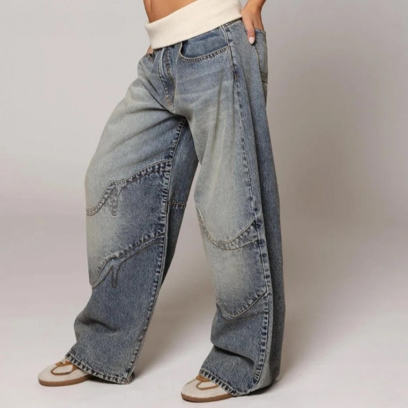 Valentina Rossi Low-Waist Baggy Jeans