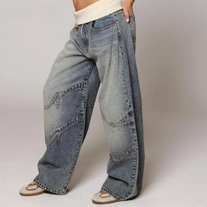 Valentina Rossi Low-Waist Baggy Jeans