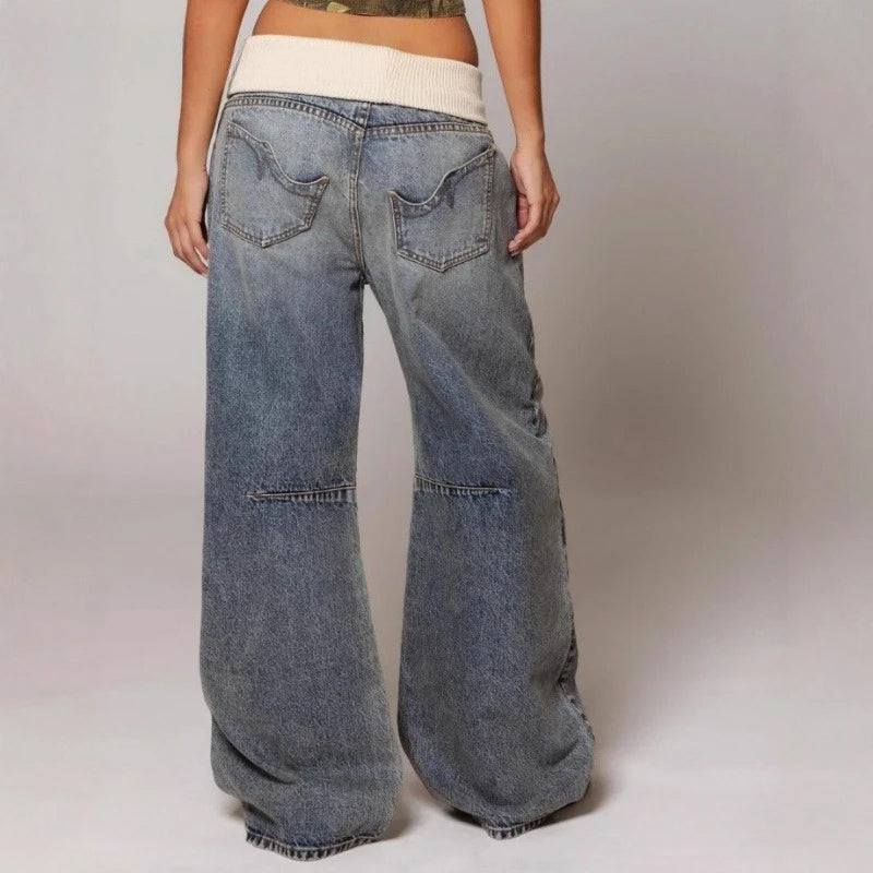 Valentina Rossi Low-Waist Baggy Jeans