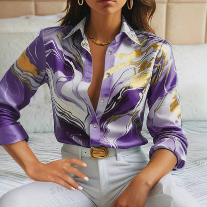 Valentina Rossi Marble Swirl Blouse